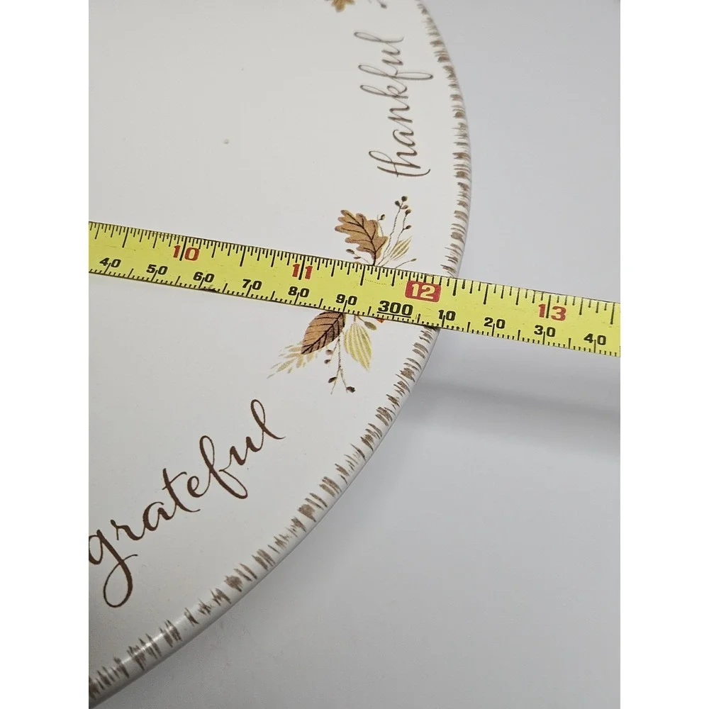 Celebrate It Thankful Blessed Fall Thanksgiving Pedestal Cake Plate Stand 12